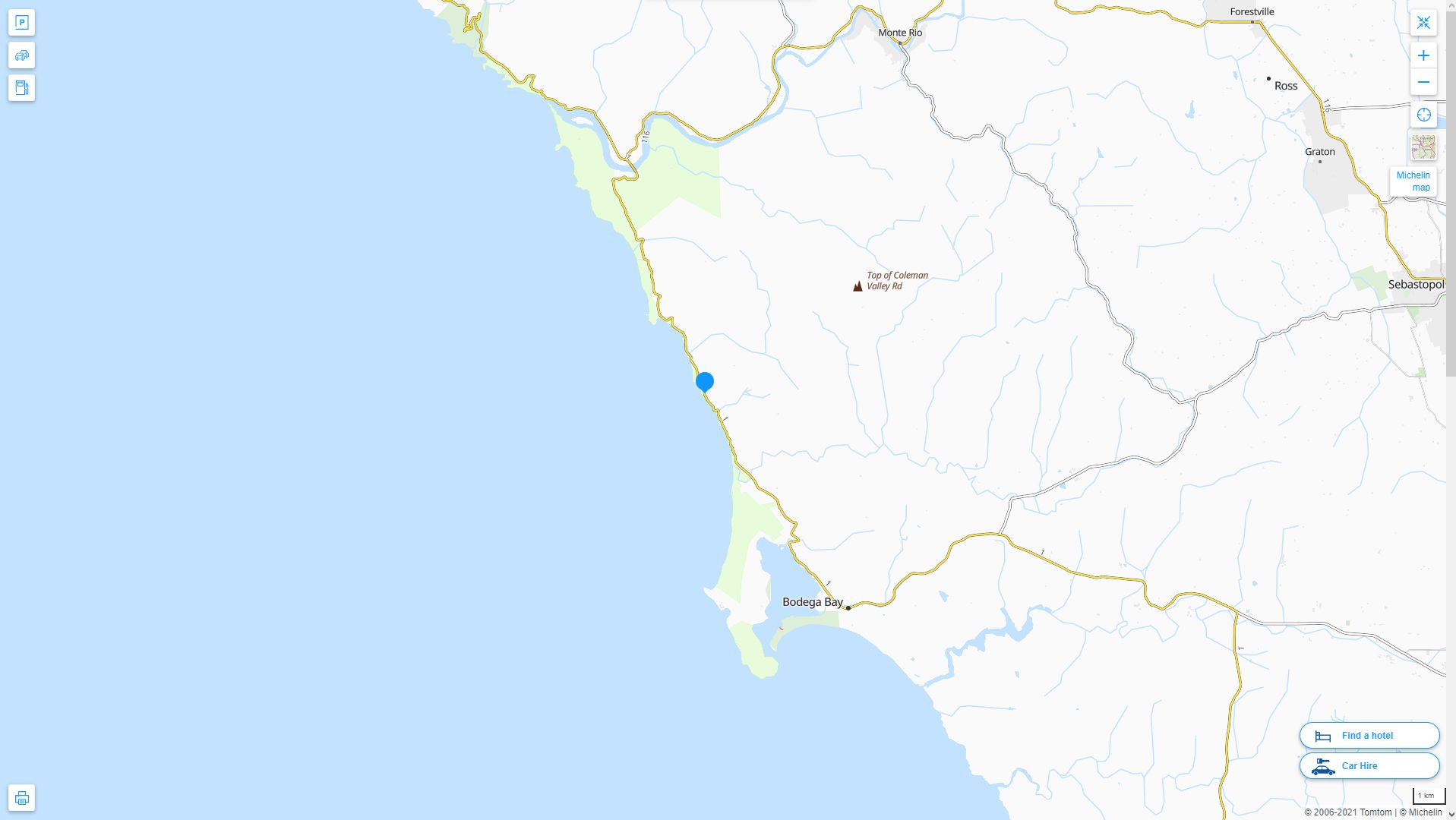 Carmet California Highway and Road Map